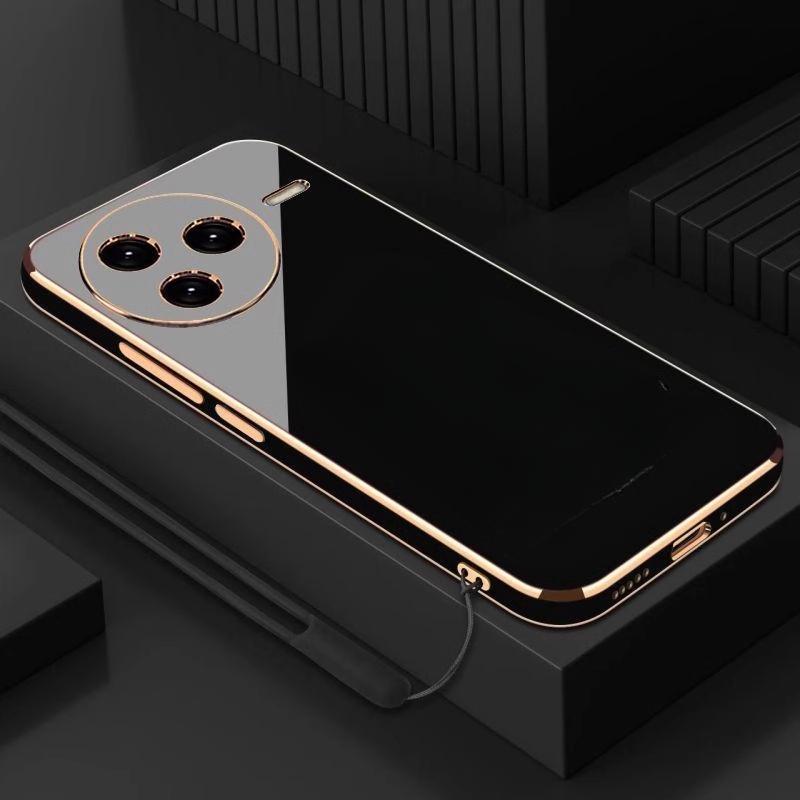 Для POCO F7 Ultra Plating Camera Lens Protector Cases для Xiaomi POCO F7 Pro X7 Pro Мягкий силиконовый противоударный чехол-шнурок
