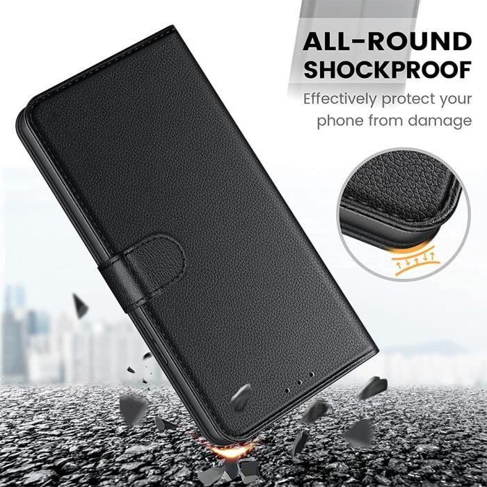 Coque de Protection - E.F.CONNECTION - Xiaomi 12 Lite - Cuir Synthétique - Anti-Choc - Noir