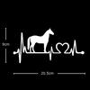 Cute Cartoon Horse Electrocardiogram Car Truck Window Decal Reflective Sticker
