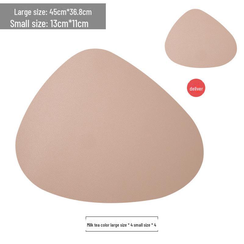 Набор двухсторонних водонепроницаемых и маслостойких салфеток из скандинавской искусственной кожи под столовые приборы