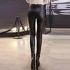 Fashion Women Solid Casual Keep Warm Trousers Sexy Leather Tight Leggings Pants