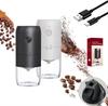 Electric Coffee Mill, Mortar Type, Ceramic Blades, Automatic Stop, 5 Levels of Grain Size Settings, USB Rechargeable