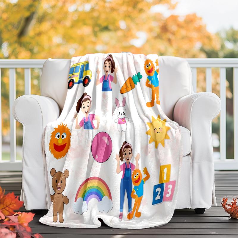 Ms. Rachel Theme Printed Blanket - Perfect for Couch, Bed, Travel & Outdoor Use | Machine Washable, Cozy & Durable.