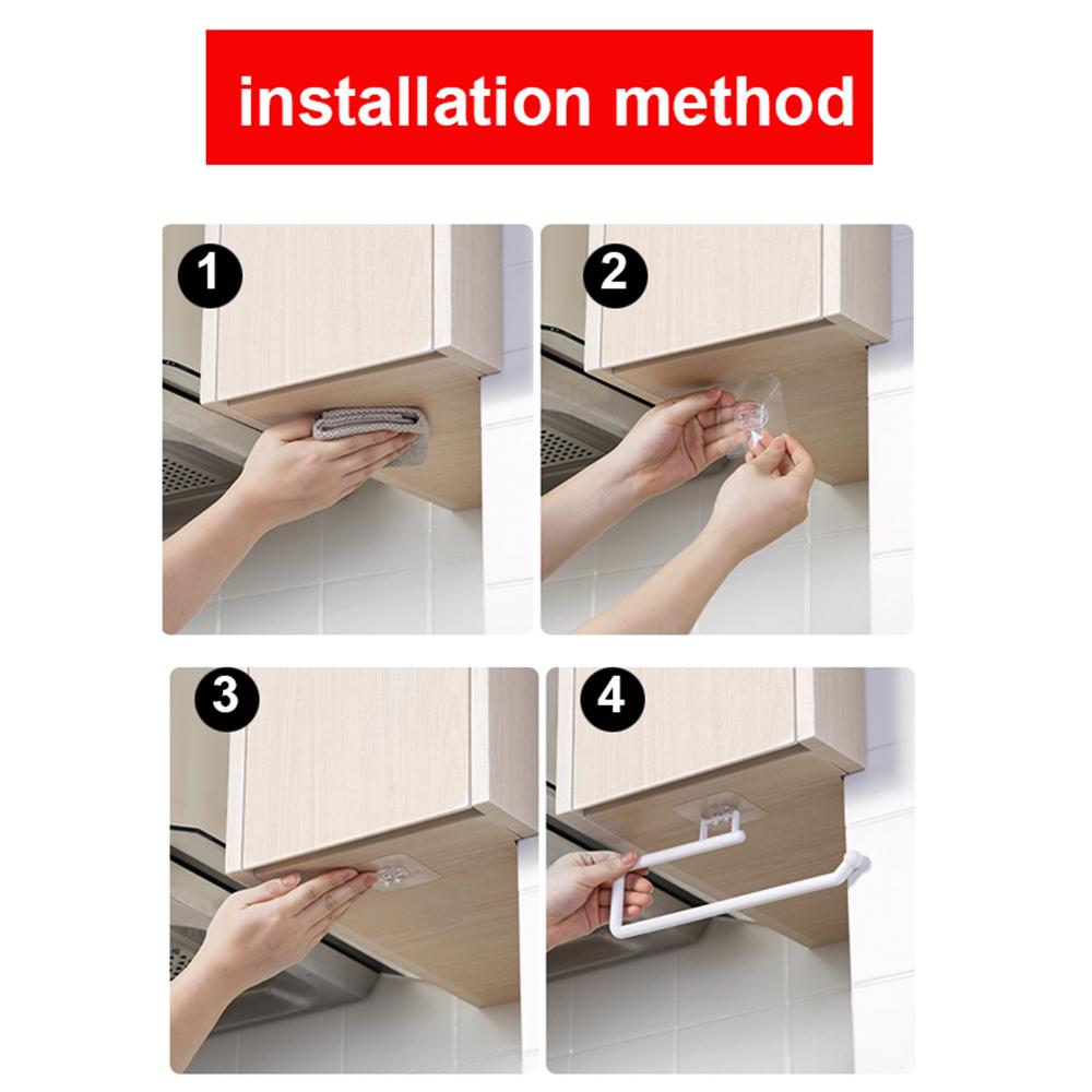 1 шт., кухонная вешалка для полотенец из АБС-пластика, барный шкаф, клейкая пленка, тряпка, подвесной держатель, органайзер для ванной, полка, держатель для рулона туалетной бумаги