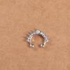 Unisex Cool Punk U Shape Geometric Rhinestone Bear Nose Cuff Fake Nose Ring Nose Stud Body Jewelry