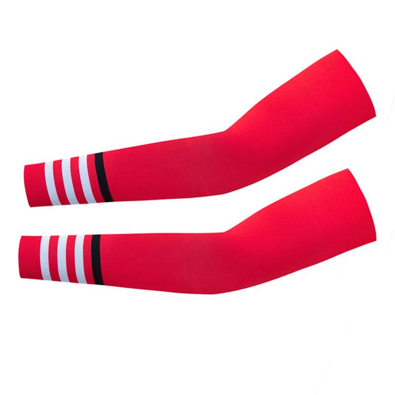 Cycling Sleeves Cooling UV Striped Fabric Running Arm Cover Sunscreen Sports Outdoor Arm Warmer