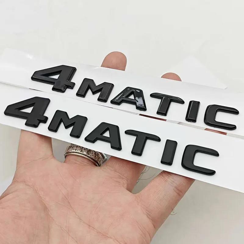 For Mercedes Benz 4MATIC Fender Side Badge Rear Trunk Emblem Decals ABS Car Styling Logo 4 MATIC Auto Sticker Accessories RV1