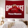 Cristiano Ronaldo Custom Your Name Wall Decor Tapestry Art For Pet Memorial Birthdaywedding Party Backdrop Family Gift