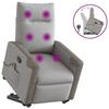 VidaXL Reclining Massage Armchair Cloud Grey Fabric 3324094