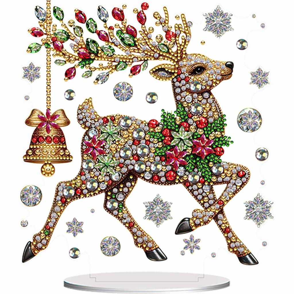 2D/Flat Animal DIY Double-Sided 5D DIY Diamond Art Tabletop Decorations Diamond Painting Desktop Decorations for Adults Beginner