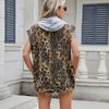 YYFS Женская мода повседневная леопардовая печать лето весна короткий рукав поло воротник куртки и пальто