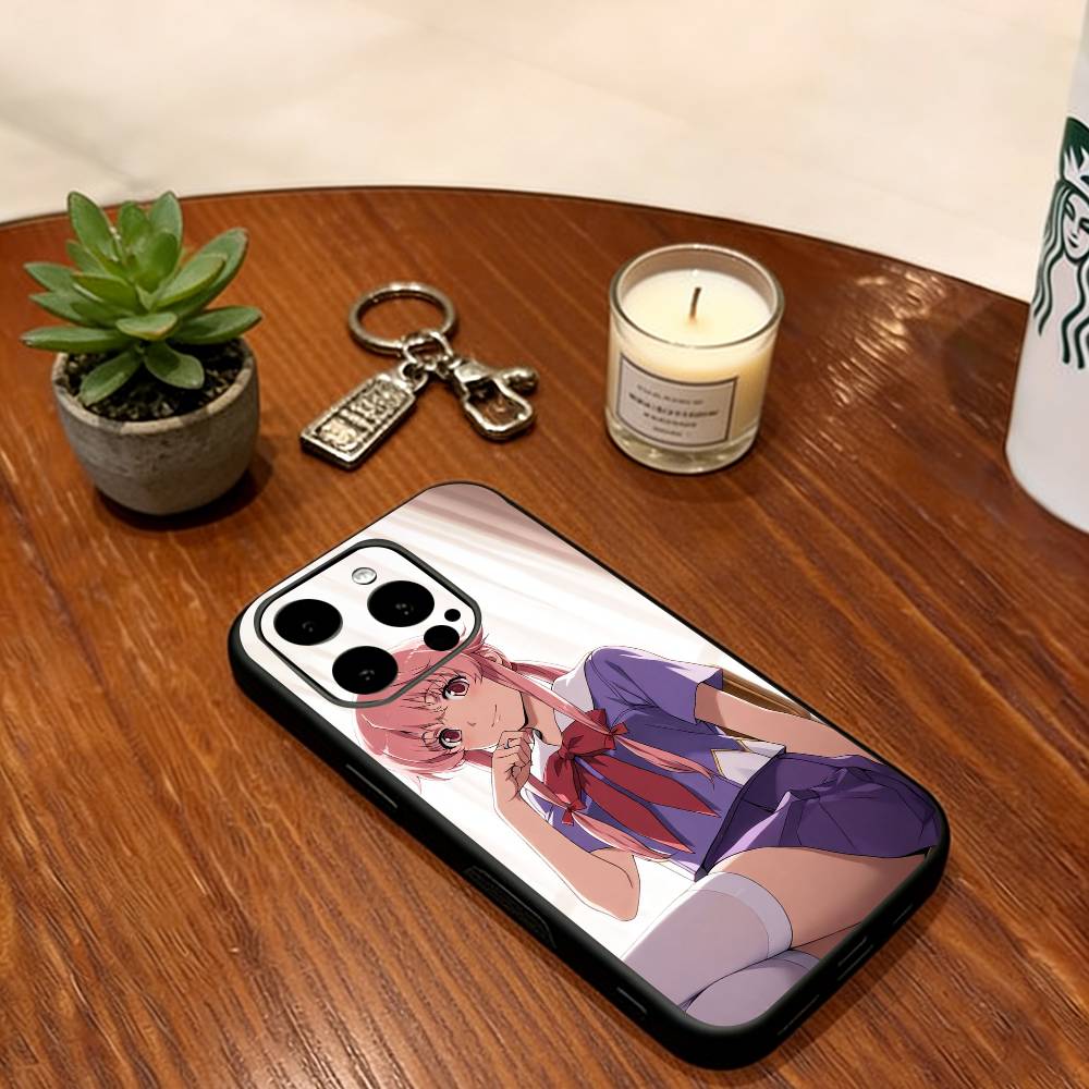 Чехол для телефона Гасай Юно из «Дневника будущего» для iPhone 17, 16, 15, 14, 13, 12, 11 Plus, Pro Max, Другие Мягкий силиконовый черный чехол