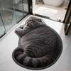 3D коврик для ванной в форме толстого кота, нескользящий впитывающий коврик для пола, милый коврик-дверной коврик с животными для ванной комнаты, спальни, домашнего декора