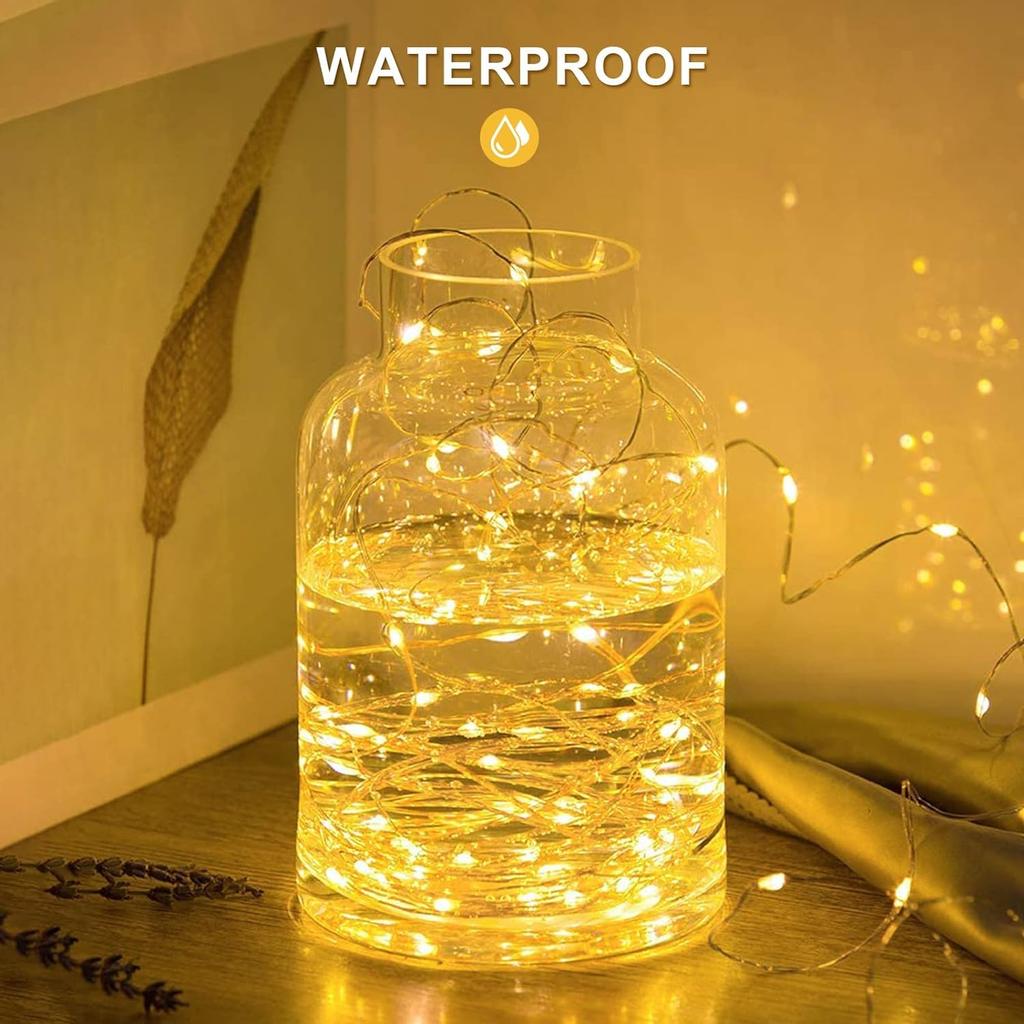 1~4 шт. 1000 светодиодных солнечных гирлянд, уличная рождественская гирлянда, медная водонепроницаемая садовая дворовая вечеринка, рождественское украшение 2024 г.