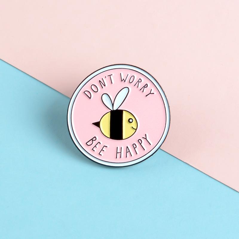 Charming Insect Friends: "Don't Worry, Bee Happy" Brooch