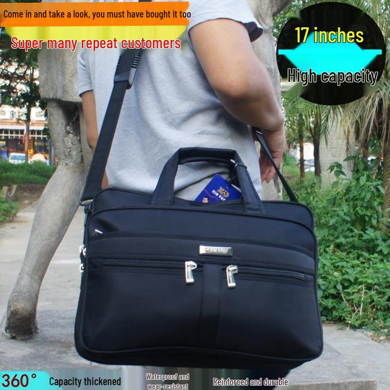 Очень большая мужская дорожная сумка через плечо из ткани Оксфорд для ноутбука и бизнеса