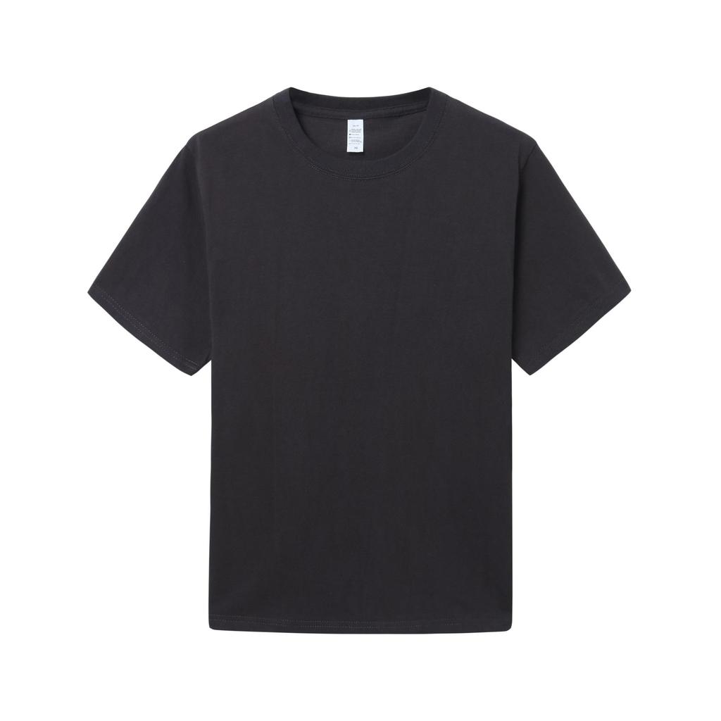 230 г хлопковая пустая футболка для мужчин и женщин, свободная повседневная толстая круглая шея, чистый белый цвет с короткими рукавами