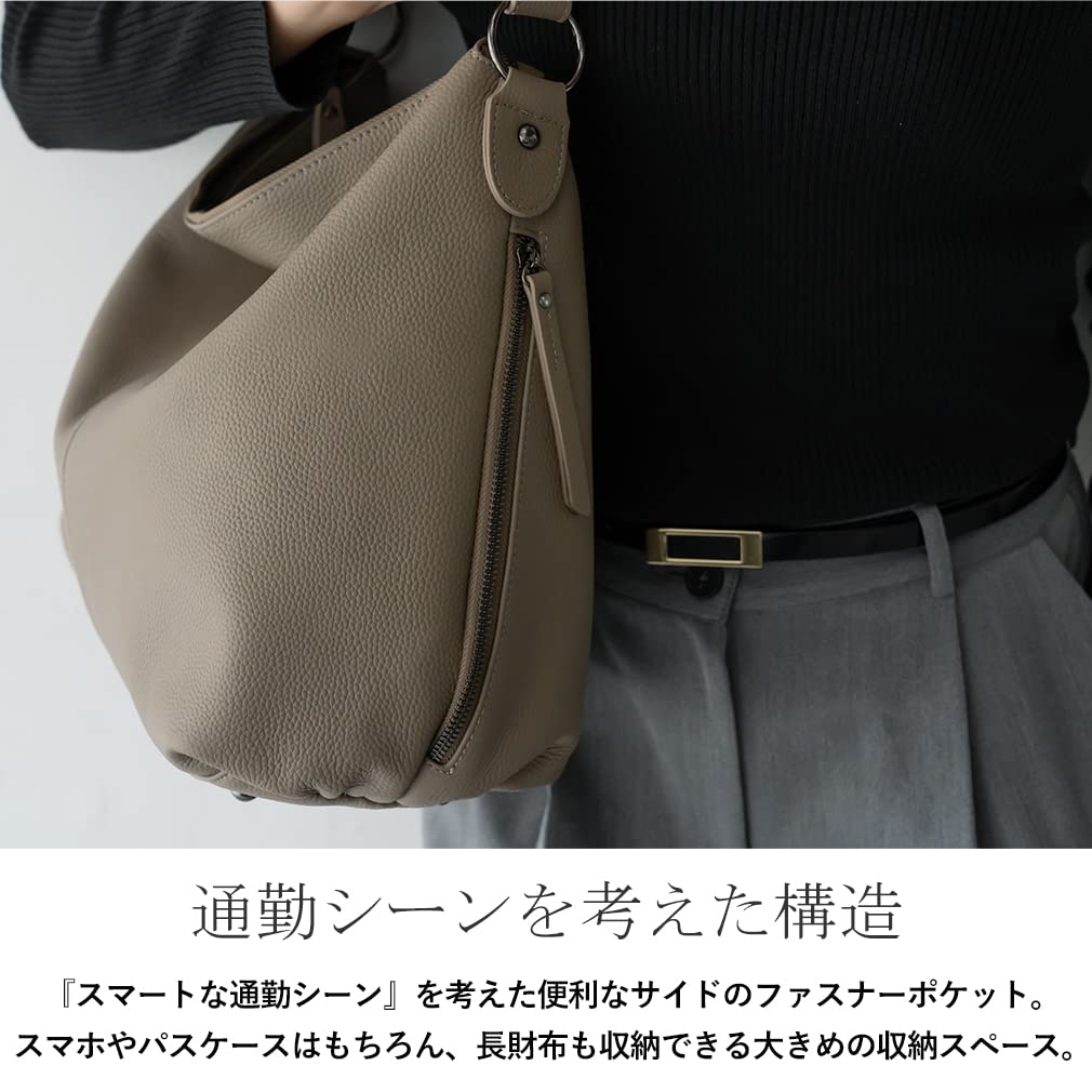 Vita Felice Натуральная кожаная сумка на одно плечо [VITAFELICE] Женская vinb-21c24n (Серый Бежевый)