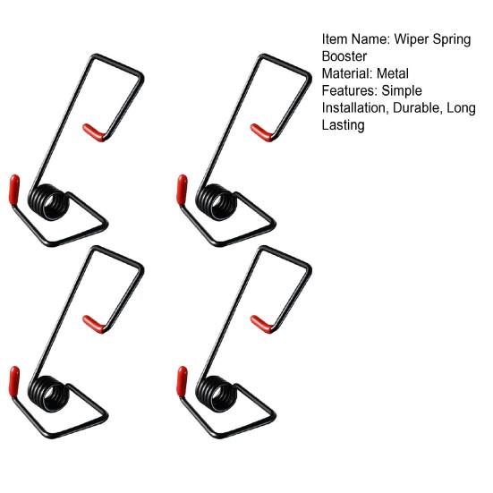 4 шт., рычаг стеклоочистителя, усилители давления пружины, нержавеющие, универсальные, легко устанавливаются, комплект пружин давления рычага стеклоочистителя автомобиля