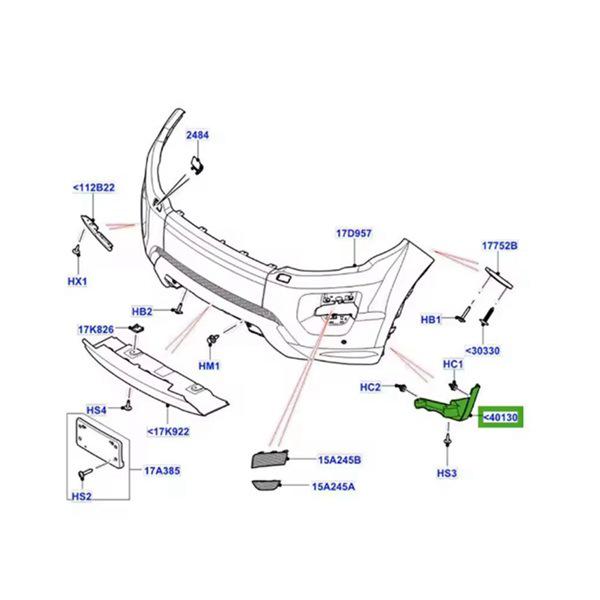 LR028550 LR028551 Декоративные накладки переднего бампера для Land Rover Range Rover Evoque 12-15 (1 пара)