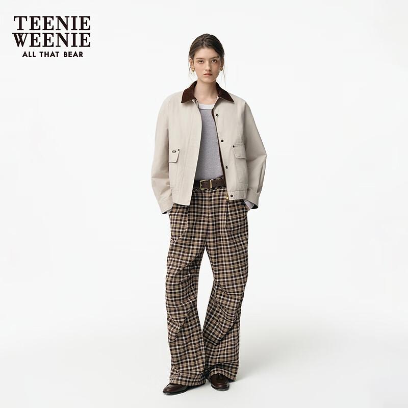 Teenie Weenie Женские плиссированные клетчатые брюки-клеш