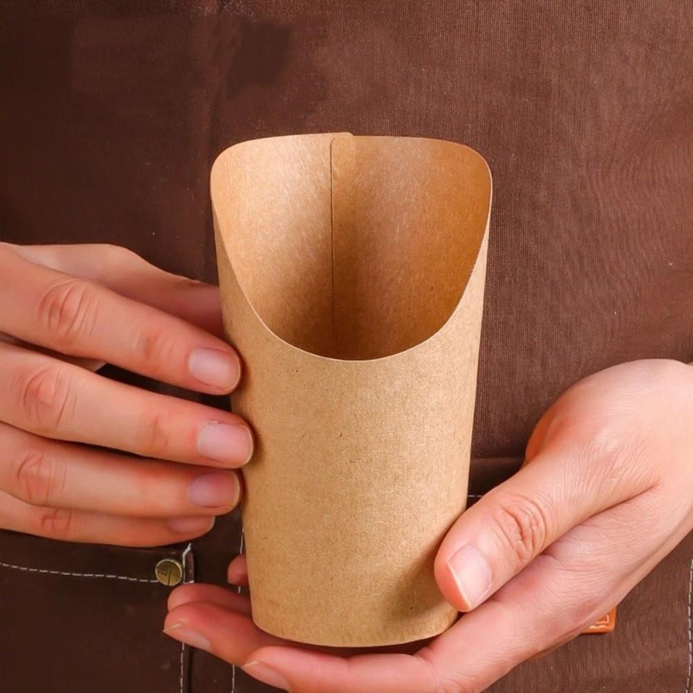50PCS Thickened Egg Waffle Paper Cup Water Proof Take-out Snack Boxes Kitchen Use