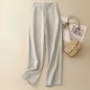 Linen Loose Wide Leg Pants for Women's Casual Straight Leg Pants