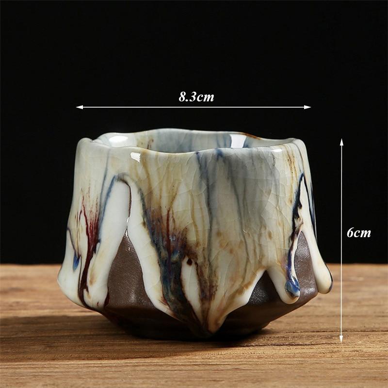 Керамическая чашка для чая с ледяной глазурью, грубая керамика ручной работы, чашка Ru Kiln Master, креативные офисные чайные чашки, посуда для напитков