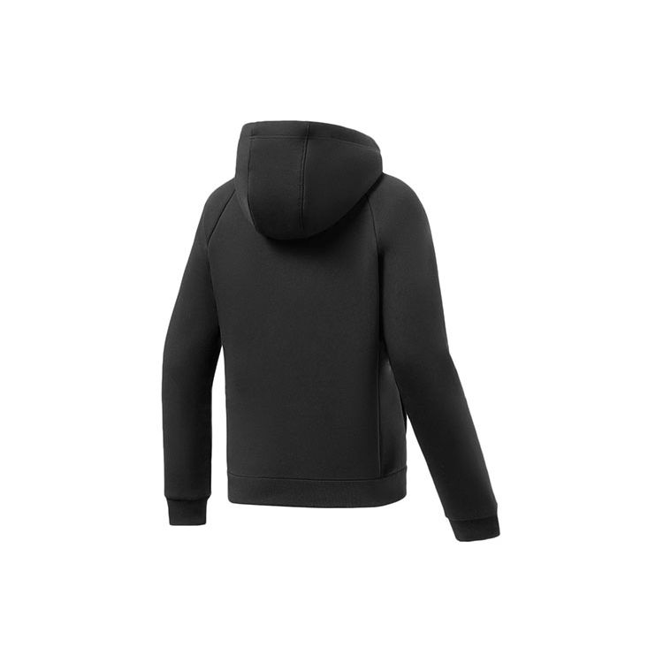 Толстовка Li Ning Training Series Fitness с логотипом и флисом, на молнии, с капюшоном, женская, черная AWDRE60-3