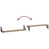 Wall Shelves 2 pcs Artisan Oak 80 x 15 x 15.5 cm Wood Based Material