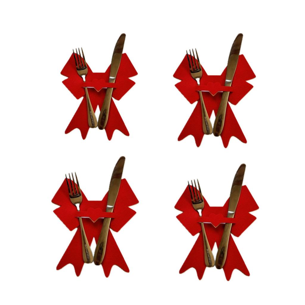 Valentine's Day Themed Heart-shaped Cutlery Placemats, Dining Table Decorations