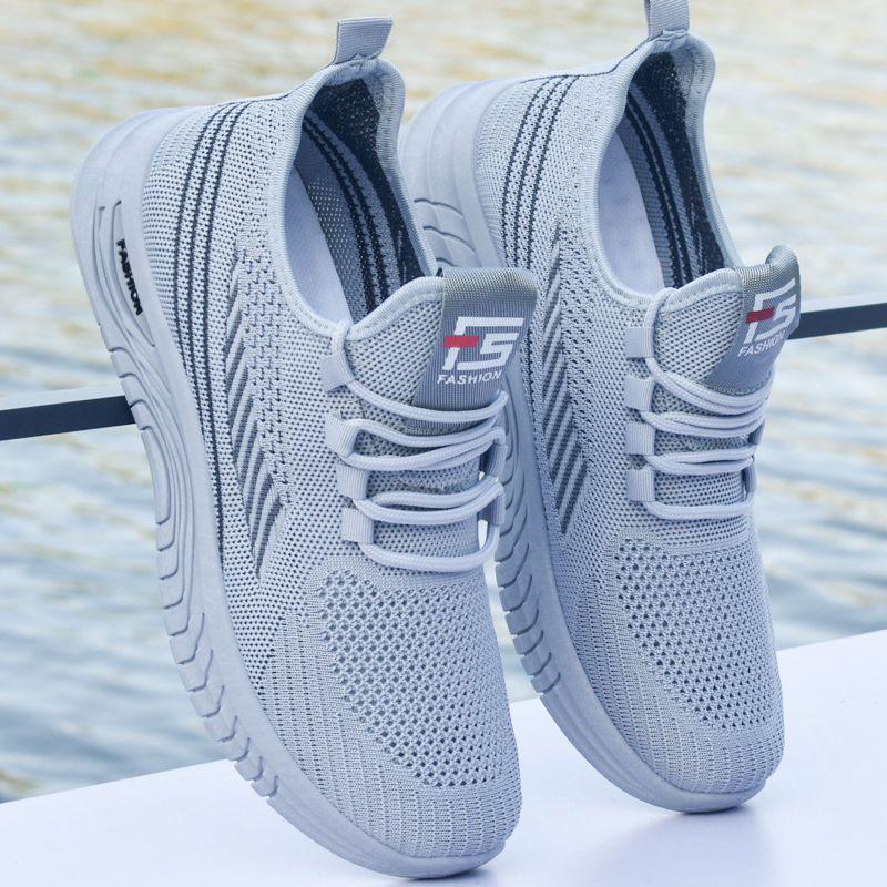 Весенние дышащие мужские прогулочные кроссовки Old Beijing Mesh для людей среднего и пожилого возраста