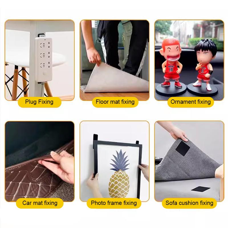 SEAMETAL Car Mat Fastening Stickers Universal Self Adhesive Fastener Car Floor Mat Clips Adhesive Tape for BMW X3 X5 Mercedes Benz