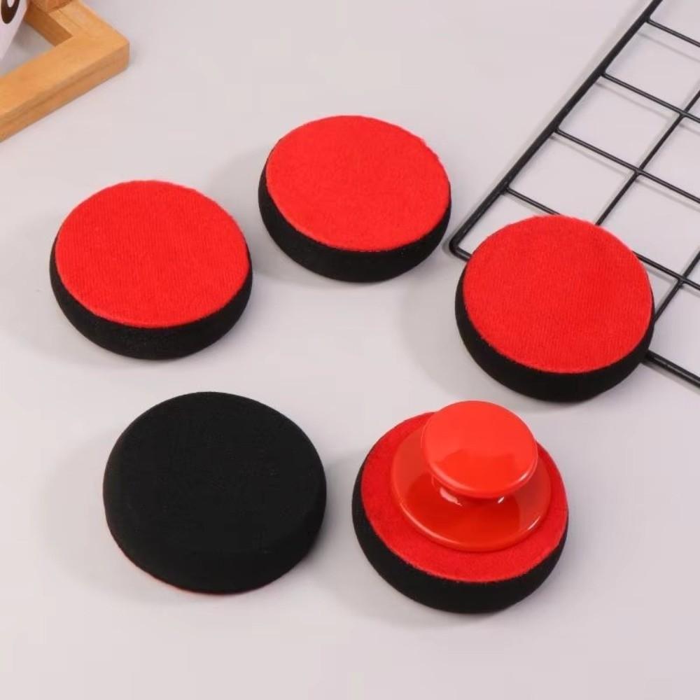 6Pcs Handle Car Wax Wash Polish Pad Car-Styling Polisher Power Handle Waxing Sponge Microfiber Sponge Car Cleaning Cloth