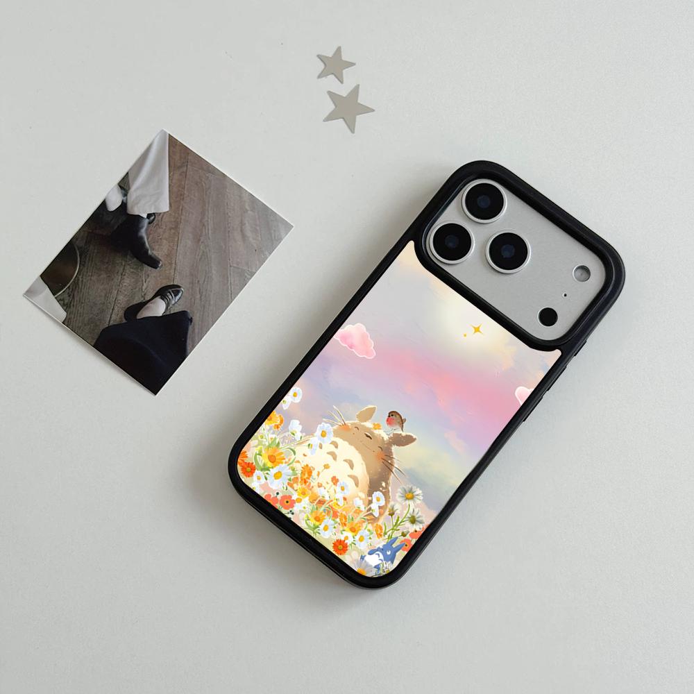 Чехол для телефона T-Totoro C-Cute Anime для IPhone 17 Air 16 15 14 Plus 13 12 11 Pro Max Двухцветный Жесткий ПК Модный Защитный Чехол