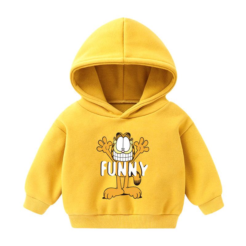 Флисовая детская толстовка с капюшоном на осень и зиму, повседневная спортивная толстовка с героями мультфильмов для мальчиков и девочек