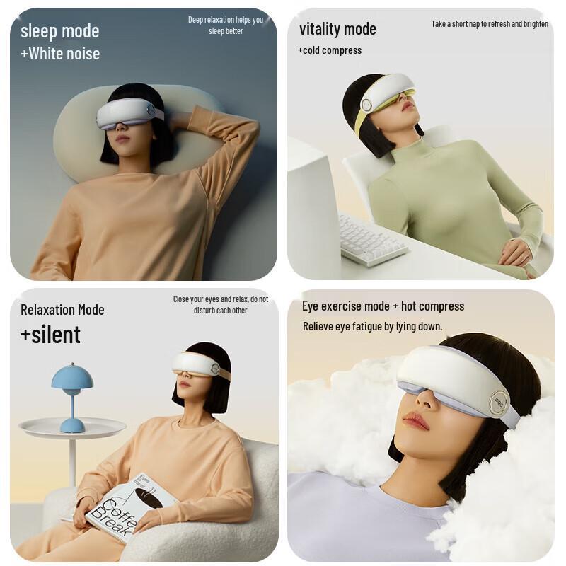 PGG E4 Smart Eye Massager with Steam Heat and Vibration