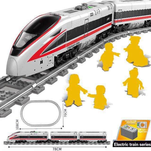 City Electric Revival Train Tracks Rail Power Function Technic Creator Building Blocks Bricks Toys