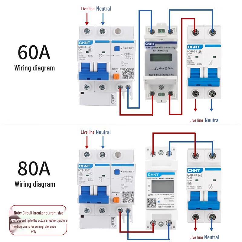 CHNT Single-Phase Digital DIN Rail Energy Meter