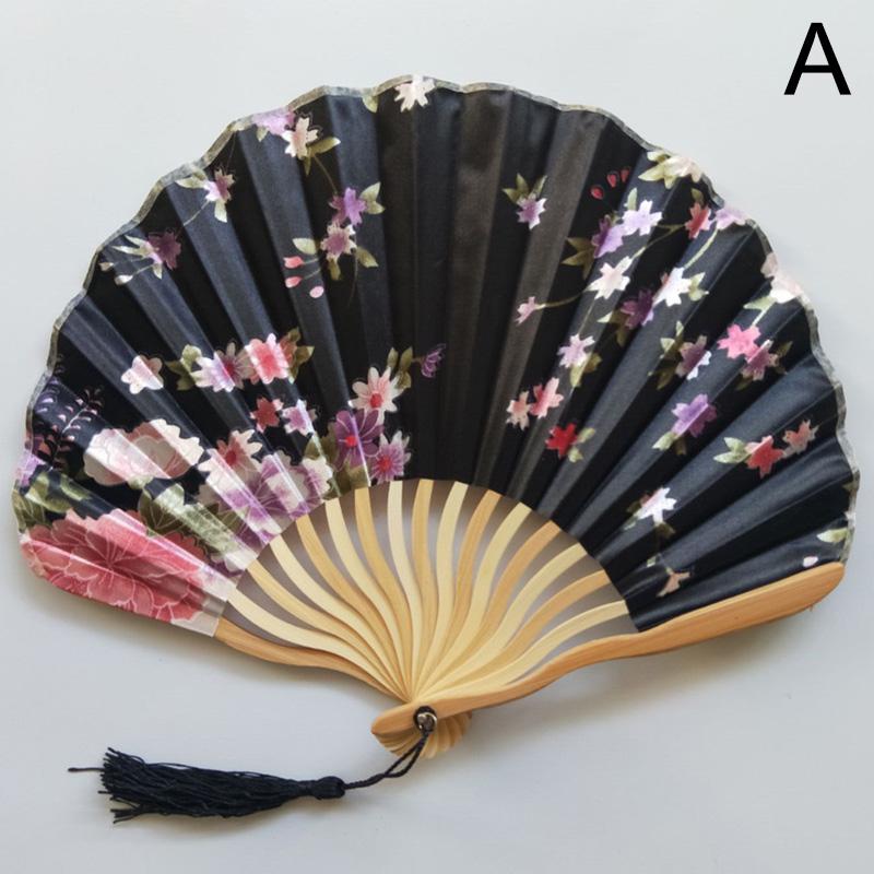 Ручные веера в китайском стиле с индивидуальным узором, шелковые бамбуковые складные веера, ручной свадебный веер, крутой веер с бамбуковыми цветами