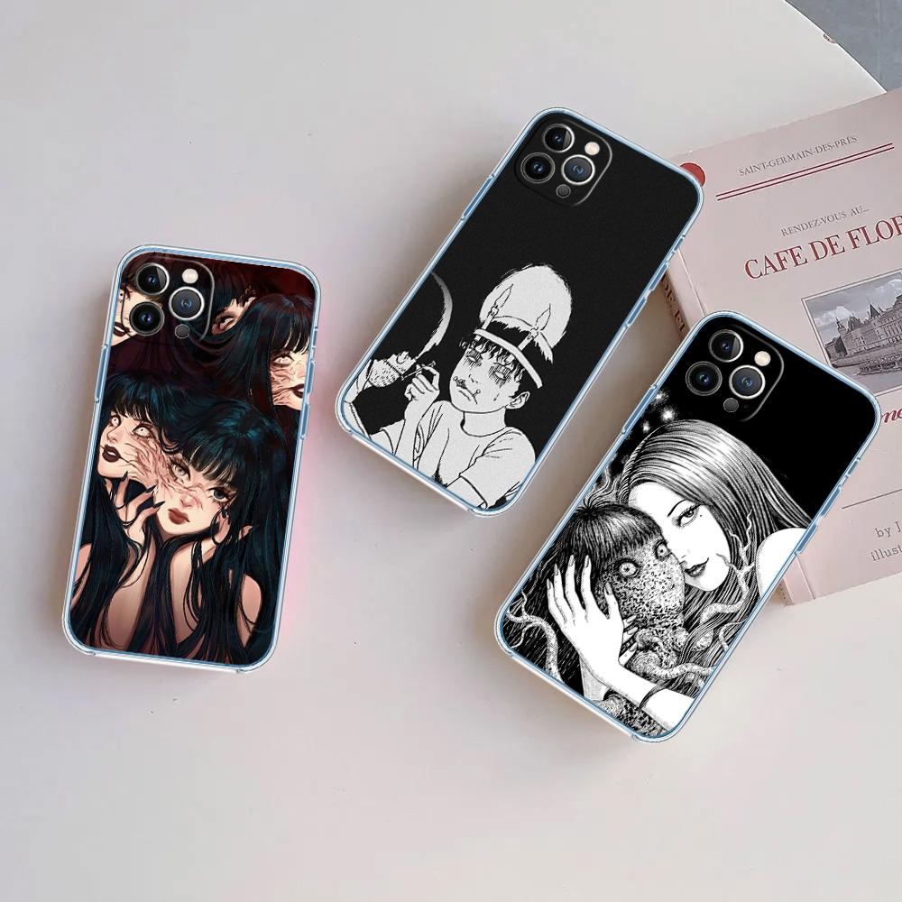 Junji Ito Tomie Transparent Phone Case for Motorola Moto G7 G8 G9 G84 G85 G73 G24 G15 Z2 Play Power Plus