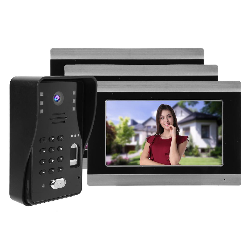 7in WiFi Video Doorbell Wired 3in1 Password with IC Fingerprint Access Control for TUYA Wifi APP