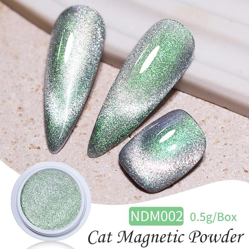 Nicole Diary Aurora Spar Cat'S Eye Powder, Dream Dynamic Spar Smoothie Cat'S Eye Magnetic Powder Diy Manicure Nail Powder