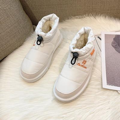 Зимние зимние сапоги, женские серые пуховые плюшевые утолщенные теплые хлопковые туфли, женские непромокаемые туфли, ботильоны, женские Buty