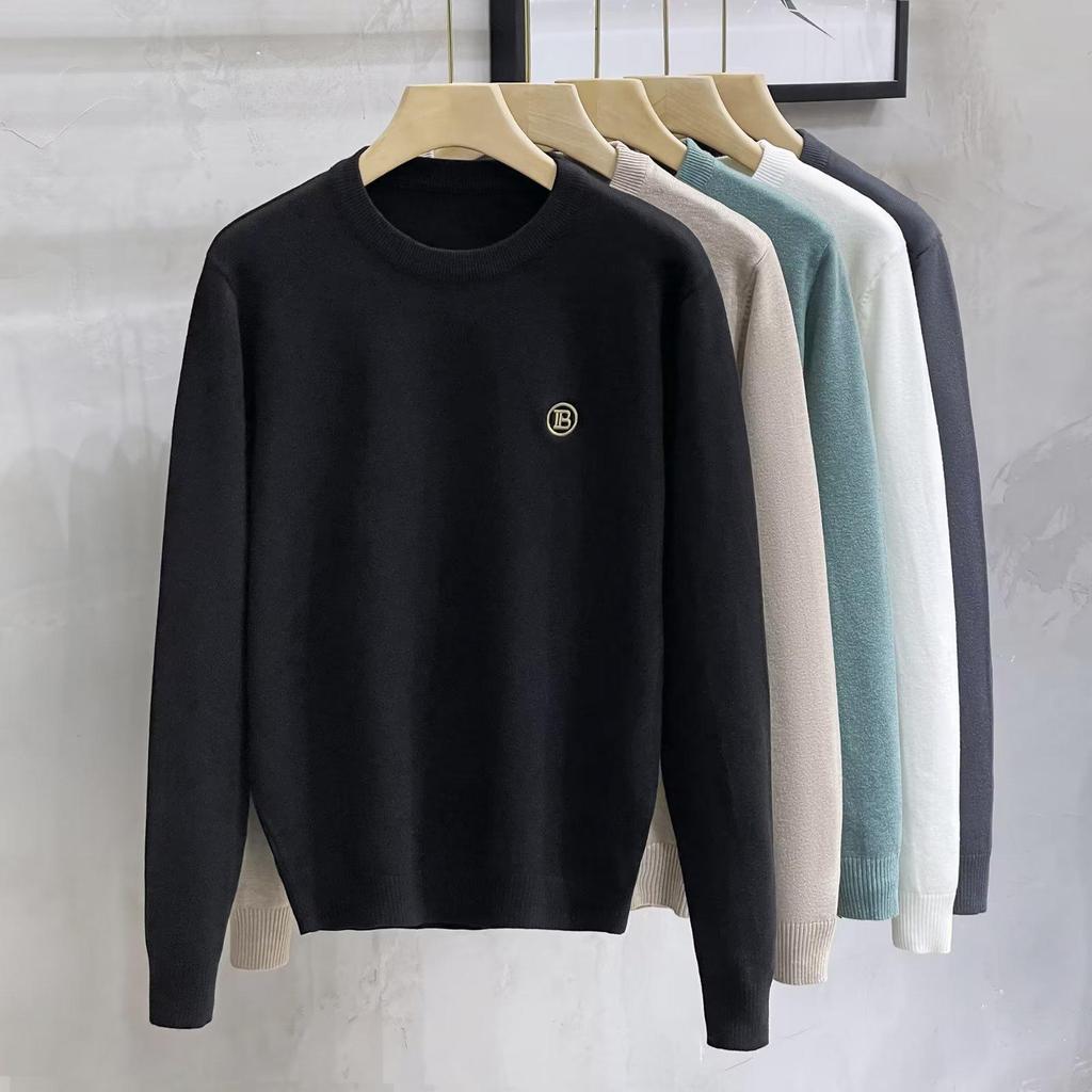 2023 Мужская европейская и американская мода Легкая роскошь Осень/Зима Повседневные свитера с круглым вырезом