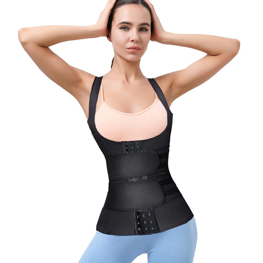 Double Belt Breasted Vest Belly Shapewear Ladies, Thickened Neoprene Waist Sweat Vest Amazon Popular