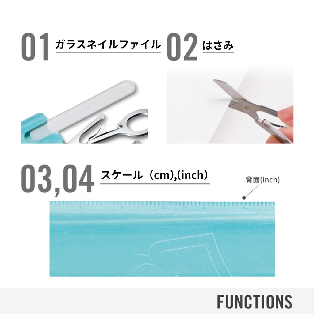 VICTORINOX SwissCard Уход за ногтями Ледяной синий Прозрачный Ноготь Стекло для ногтей с 13 Экстренными Компактными Инструментами, Полировщик, Ножницы, Функции, Использование, [ ]