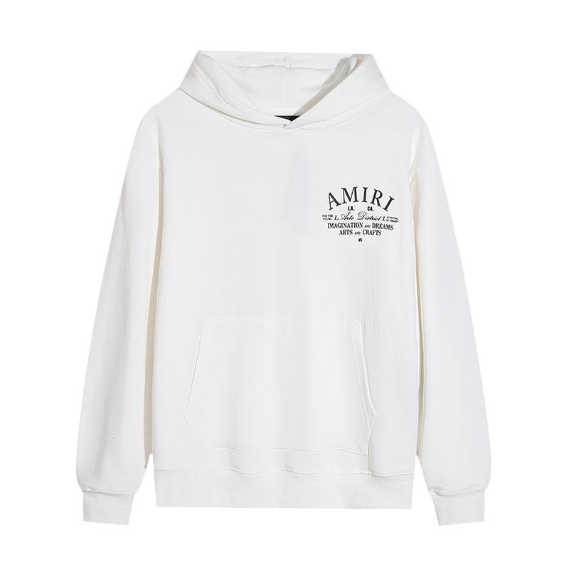 Унисекс худи AMIRI с высококачественным принтом, повседневное - Коллекция Осень/Зима 2024, трендовое американское