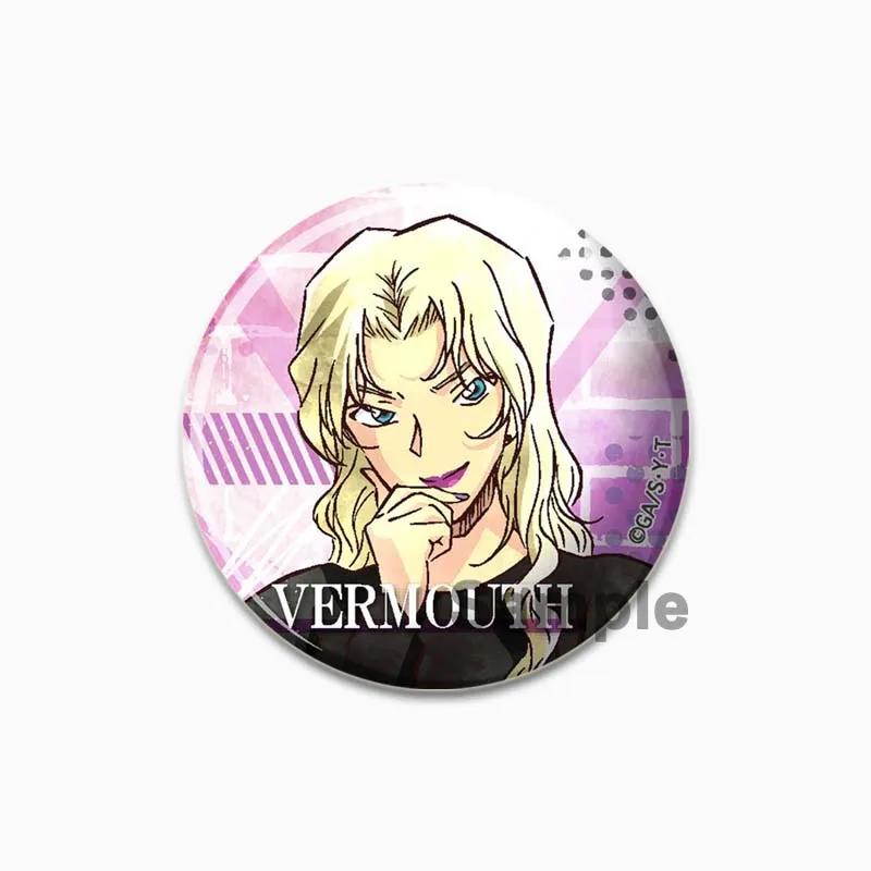 32/44/58mm Maorilan Haibara Ai Conan Hattori Heiji Badge Cartoon Anime Cute Brooch Pins for Clothes Backpack Hat Jewelry Accessories