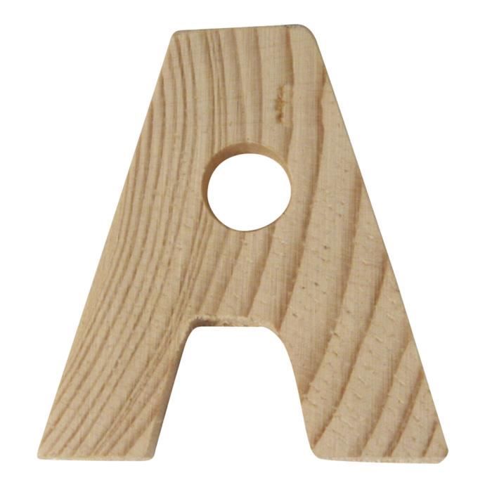Lettres en bois - RAYHER - A - 5x1cm - Décoration créative - Bois massif